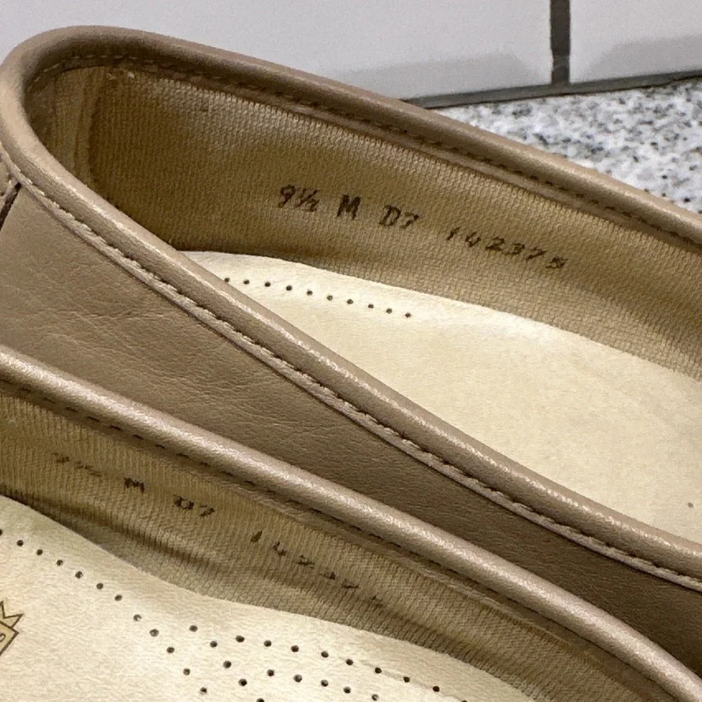 SAS Womens Easier Comfort Shoes Tripad Slip On Tan‎ Leather 9.5 M Heel 142375
